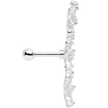 Load image into Gallery viewer, 16G 1/4 Clear CZ Gem Tri Flower Cartilage
