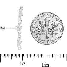 Load image into Gallery viewer, 16G 1/4 Clear CZ Gem Tri Flower Cartilage
