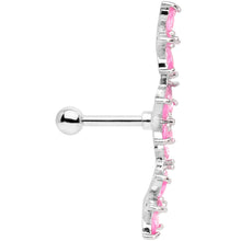 Load image into Gallery viewer, 16G 1/4 Pink CZ Gem Tri Flower Cartilage
