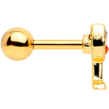 Load image into Gallery viewer, 16G 1/4 Red Gem Gold Tone Holiday Wine Glass Cartilage Tragus
