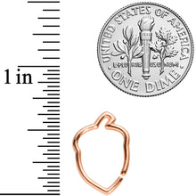 Load image into Gallery viewer, 16G 3/8 Rose Gold Tone Autumn Acorn Closure Ring
