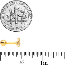 Load image into Gallery viewer, 16G 1/4 Gold Tone Black Yellow Bee Cartilage Tragus Earring
