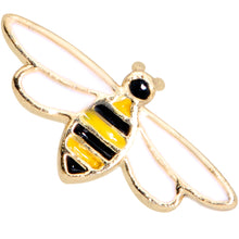 Load image into Gallery viewer, 16G 5/16 Gold Tone Black White Bee Labret Monroe Tragus
