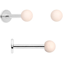 Load image into Gallery viewer, 16G 5/16 Peach Brown White Matte Labret Monroe Tragus Set of 4
