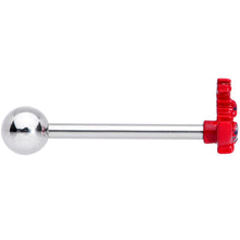 Load image into Gallery viewer, Red Blue Witch Moon Halloween Barbell Tongue Ring
