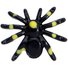 Load image into Gallery viewer, 16G 5/16 Black Yellow Spooky Spider Halloween Labret Monroe Tragus
