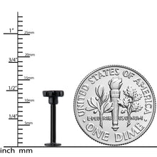 Load image into Gallery viewer, 16G 5/16 Black Sweet Witch Cauldron Halloween Labret Monroe Tragus

