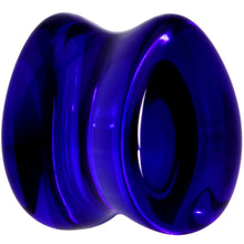 Load image into Gallery viewer, Solid Blue Glass Teardrop Plug Set
