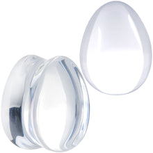 Load image into Gallery viewer, Solid Clear Glass Teardrop Plug Set
