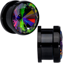 Load image into Gallery viewer, Vitrail CZ Gem Black Screw Fit Plug Set
