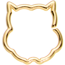 Load image into Gallery viewer, 16G 3/8 Gold Tone Barn Owl Halloween Closure Ring
