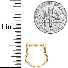 Load image into Gallery viewer, 16G 3/8 Gold Tone Barn Owl Halloween Closure Ring
