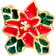 Load image into Gallery viewer, 16G 1/4 Gold Tone Poinsettia Christmas Cartilage Tragus Earring
