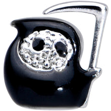 Load image into Gallery viewer, 16G 1/4 Black Grim Reaper Halloween Cartilage Tragus
