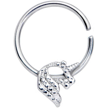 Load image into Gallery viewer, 16G 3/8 Clear Gem Silhouette Unicorn Closure Ring

