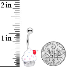 Load image into Gallery viewer, Red White Sprinkle Cherry Cupcake Belly Ring
