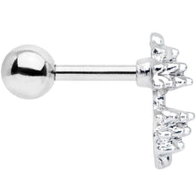 Load image into Gallery viewer, 16G 1/4 Clear Gem Weightlifting Barbell Cartilage Tragus Earring

