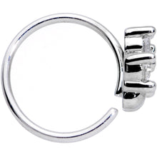 Load image into Gallery viewer, 20G 5/16 Clear Gem Paw Print Cat Nose Hoop
