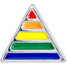 Load image into Gallery viewer, 16G 1/4 Rainbow Pride Triangle Cartilage Tragus Earring
