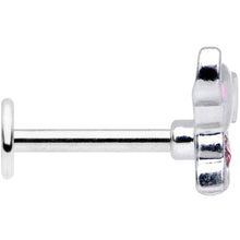 Load image into Gallery viewer, 16G 5/16 Pink Gem Lucky Elephant Labret Monroe Tragus
