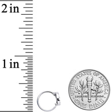 Load image into Gallery viewer, 20G 5/16 Clear CZ Gem Moon Heart Nose Hoop
