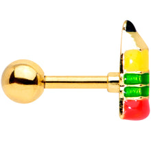 Load image into Gallery viewer, 16G 1/4 Gold Tone Get to Work Pencil Cartilage Tragus Earring
