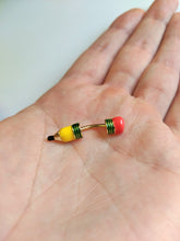 Load image into Gallery viewer, Get to Work Yellow Pencil Double Mount Belly Ring
