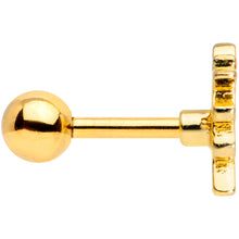 Load image into Gallery viewer, 16G 1/4 Gold Tone Rainbow Unicorn Cartilage Tragus Earring
