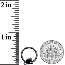Load image into Gallery viewer, 16G 3/8 Black Mouse Septum Clicker
