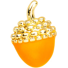 Load image into Gallery viewer, 16G 1/4 Gold Tone Orange Acorn Cartilage Tragus
