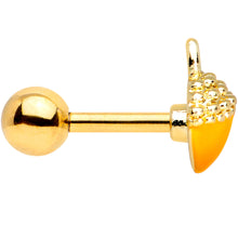 Load image into Gallery viewer, 16G 1/4 Gold Tone Orange Acorn Cartilage Tragus
