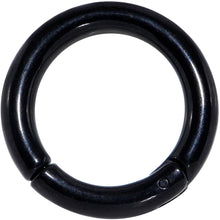 Load image into Gallery viewer, 8G 9/16 Black PVD Steel Hinged Segment Ring
