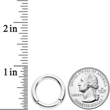 Load image into Gallery viewer, 8G 9/16 Stainless Steel Hinged Segment Ring

