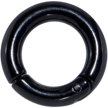 Load image into Gallery viewer, 6G 1/2 Black PVD Steel Hinged Segment Ring
