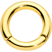 Load image into Gallery viewer, 6G 9/16 Gold Tone PVD Steel Hinged Segment Ring
