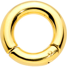 Load image into Gallery viewer, 4G 9/16 Gold Tone PVD Steel Hinged Segment Ring
