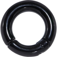 Load image into Gallery viewer, 4G 9/16 Black PVD Steel Hinged Segment Ring
