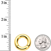 Load image into Gallery viewer, 2G 9/16 Gold Tone PVD Steel Hinged Segment Ring
