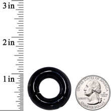 Load image into Gallery viewer, 0G 9/16 Black PVD Steel Hinged Segment Ring
