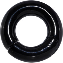 Load image into Gallery viewer, 0G 5/8 Black PVD Steel Hinged Segment Ring
