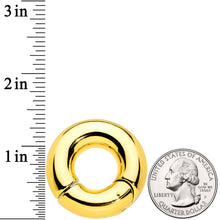 Load image into Gallery viewer, 00G 9/16 Gold Tone PVD Steel Hinged Segment Ring
