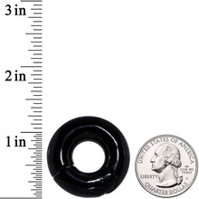 Load image into Gallery viewer, 00G 9/16 Black PVD Steel Hinged Segment Ring
