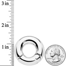 Load image into Gallery viewer, 00G 9/16 Stainless Steel Hinged Segment Ring
