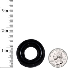 Load image into Gallery viewer, 00G 5/8 Black PVD Steel Hinged Segment Ring
