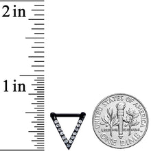 Load image into Gallery viewer, 16G 5/16 Clear CZ Gem Black Sleek Triangle Septum Clicker
