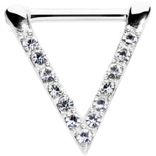 Load image into Gallery viewer, 16G 5/16 Clear CZ Gem Sleek Triangle Septum Clicker
