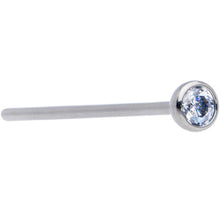 Load image into Gallery viewer, 20G 3/4 Clear CZ Gem Grade 23 Titanium Fishtail Nose Ring 3mm
