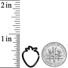 Load image into Gallery viewer, 16G 5/16 Black Plated Fruit Strawberry Closure Ring

