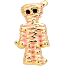 Load image into Gallery viewer, 16G 5/16 Gold Tone Mummy Halloween Labret Monroe Tragus
