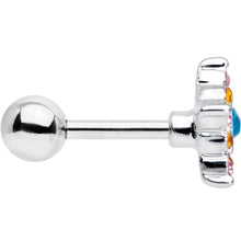 Load image into Gallery viewer, 16G 1/4 Pink Yellow Blue Gem Showy Star Cartilage Tragus Earring
